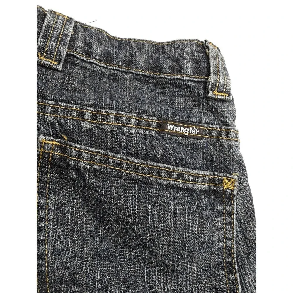 Wrangler Blue Jeans Boys Sz 16 Regular Classic Straight Leg Adjustable Waist